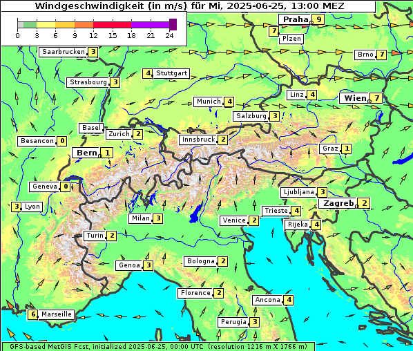 Wind, 25. 6. 2025