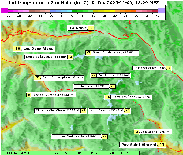 Temperatur, 6. 11. 2025