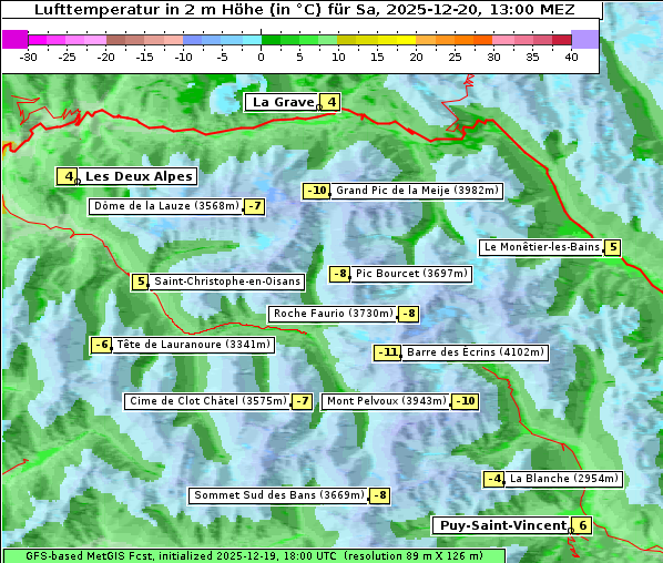 Temperatur, 20. 12. 2025