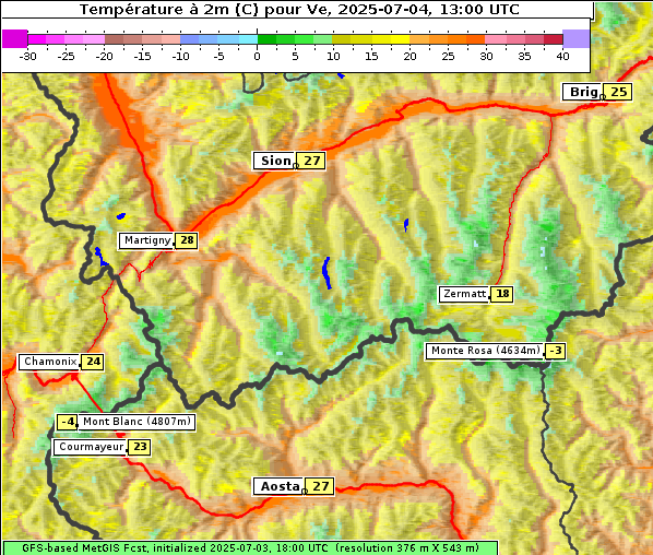 Temperatur, 4. 7. 2025
