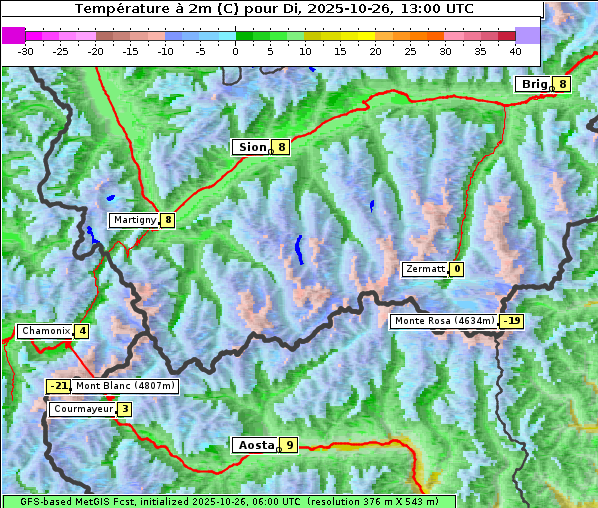 Temperatur, 26. 10. 2025