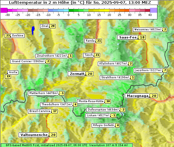 Temperatur, 7. 9. 2025