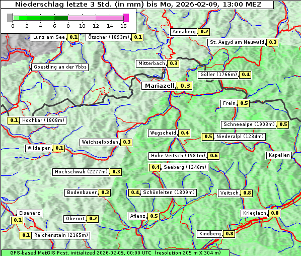 Niederschlag, 9. 2. 2026