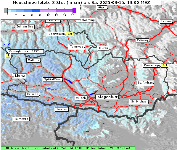 Neuschnee, 15. 3. 2025