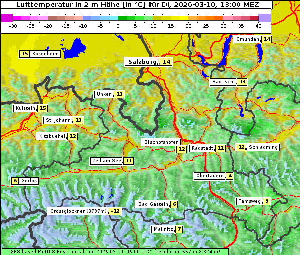 Temperatur, 10. 3. 2026
