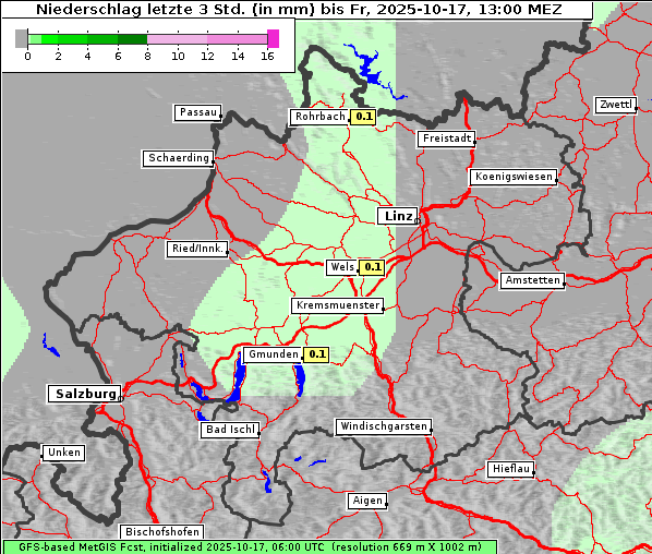 Niederschlag, 17. 10. 2025