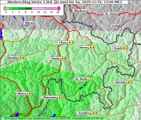 Niederschlag, 15. 11. 2025