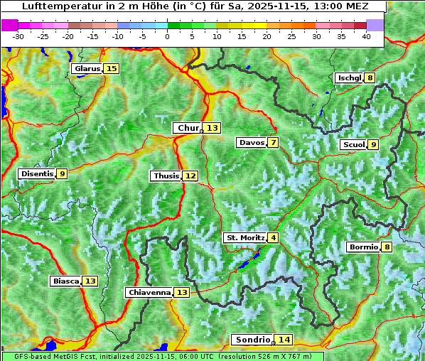 Temperatur, 15. 11. 2025