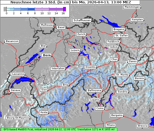 Neuschnee, 13. 4. 2026