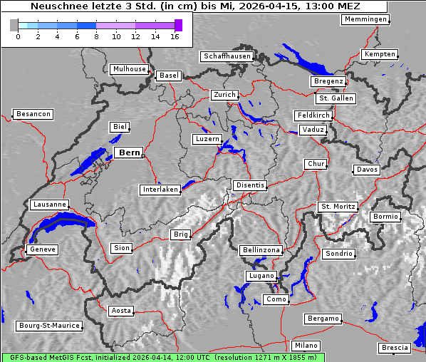 Neuschnee, 15. 4. 2026