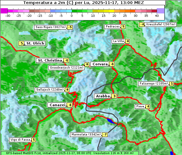 Temperatur, 17. 11. 2025