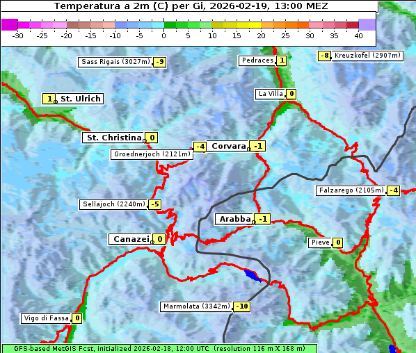 Temperatur, 19. 2. 2026