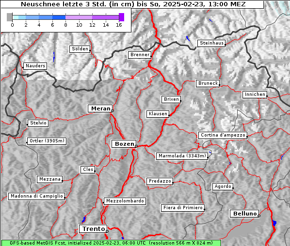 Neuschnee, 23. 2. 2025