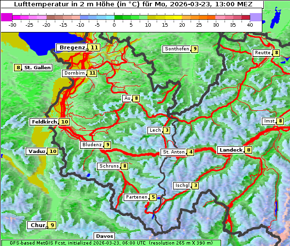 Temperatur, 23. 3. 2026