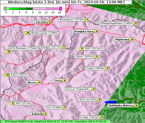 Niederschlag, 18. 10. 2024