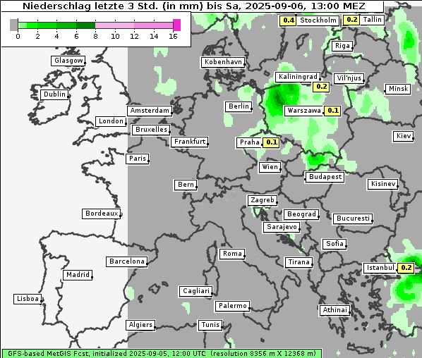 Niederschlag, 6. 9. 2025