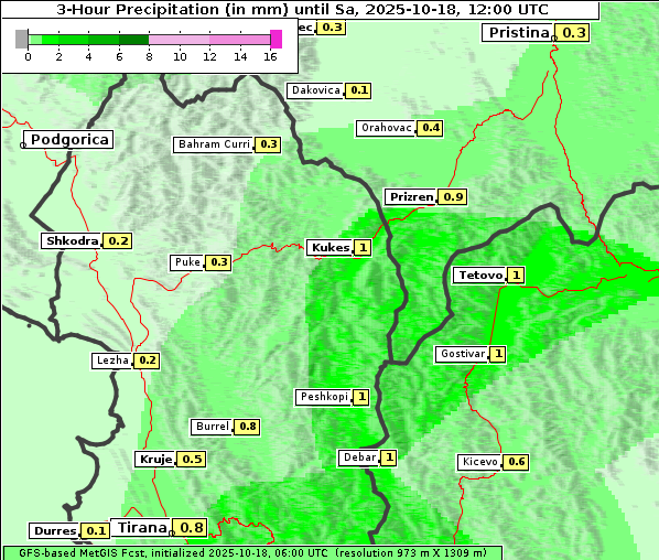 Niederschlag, 18. 10. 2025