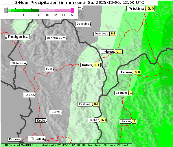 Niederschlag, 6. 12. 2025