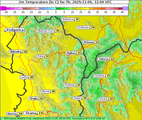 Temperatur, 6. 11. 2025