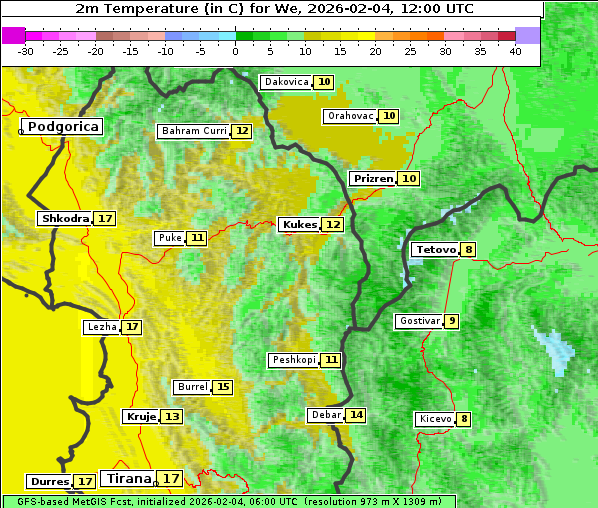 Temperatur, 4. 2. 2026