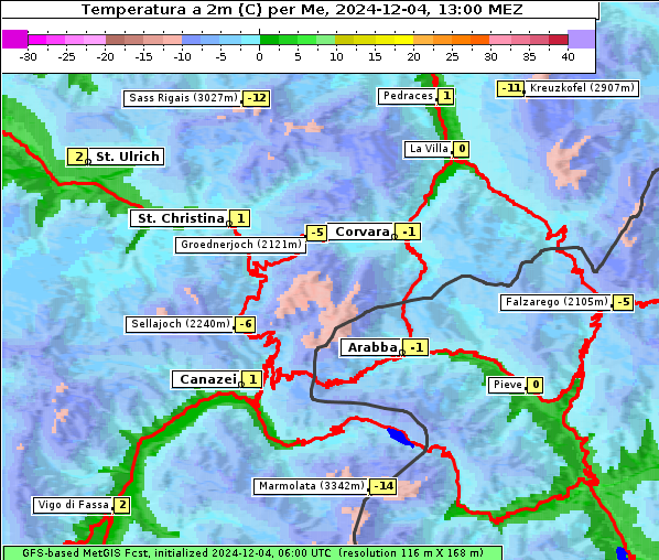 Temperatur, 4. 12. 2024