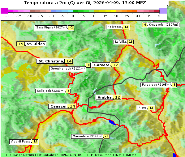 Temperatur, 9. 4. 2026