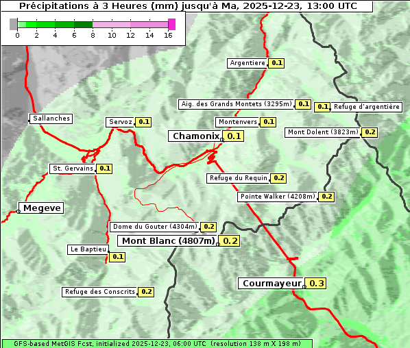 Niederschlag, 23. 12. 2025