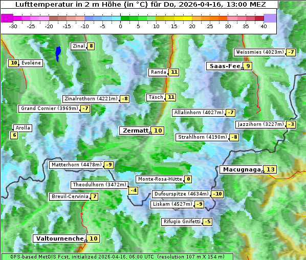 Temperatur, 16. 4. 2026