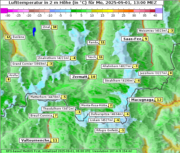 Temperatur, 1. 9. 2025