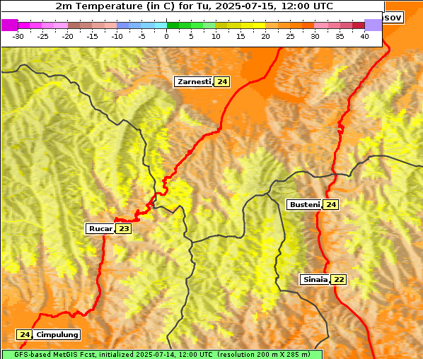 Temperatur, 15. 7. 2025