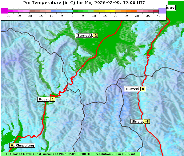 Temperatur, 9. 2. 2026