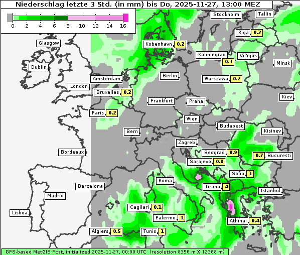 Niederschlag, 27. 11. 2025