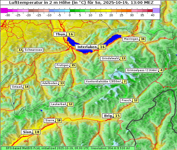 Temperatur, 19. 10. 2025