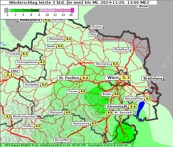 Niederschlag, 20. 11. 2024
