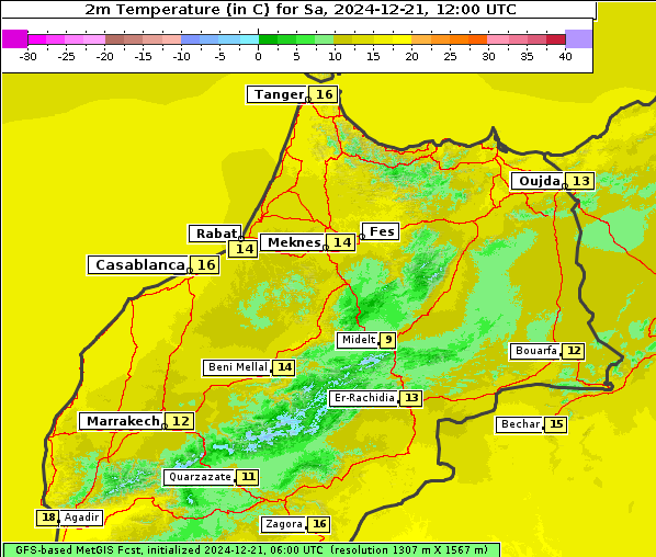 Temperatur, 21. 12. 2024