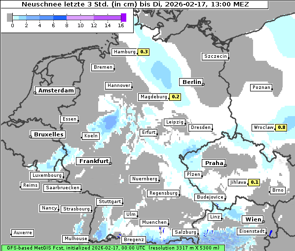Neuschnee, 17. 2. 2026