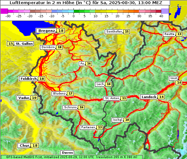 Temperatur, 30. 8. 2025