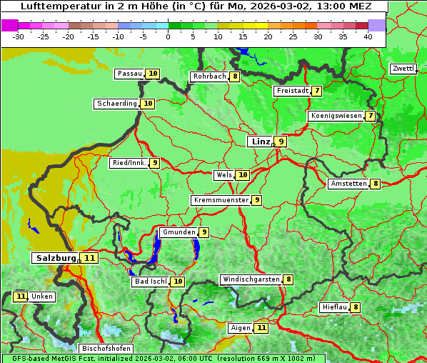 Temperatur, 2. 3. 2026