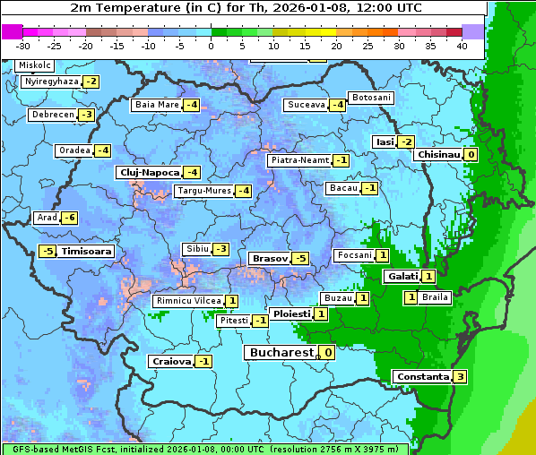 Temperatur, 8. 1. 2026