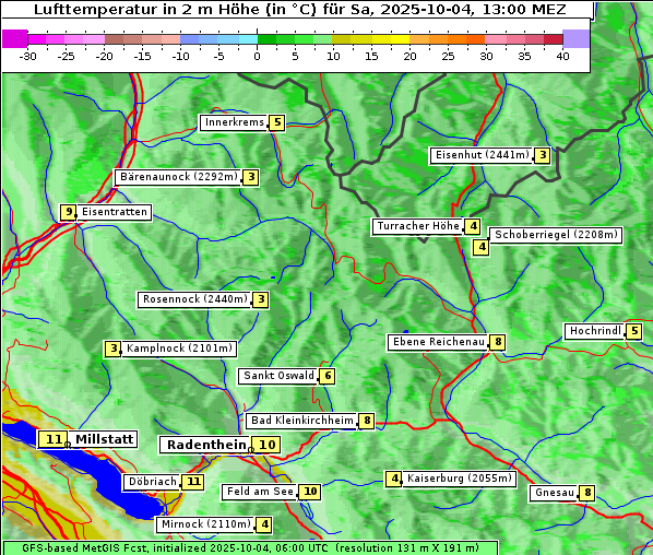 Temperatur, 4. 10. 2025