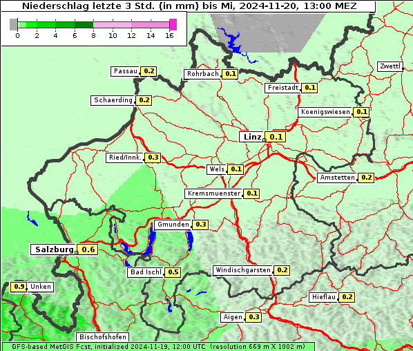 Niederschlag, 20. 11. 2024