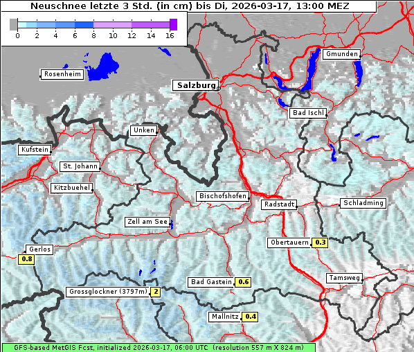 Neuschnee, 17. 3. 2026