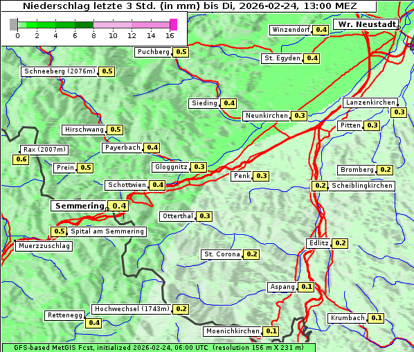 Niederschlag, 24. 2. 2026