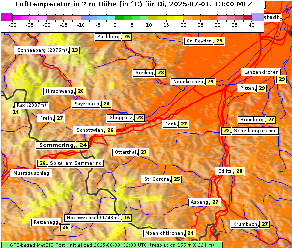 Temperatur, 1. 7. 2025