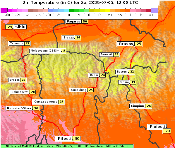 Temperatur, 5. 7. 2025