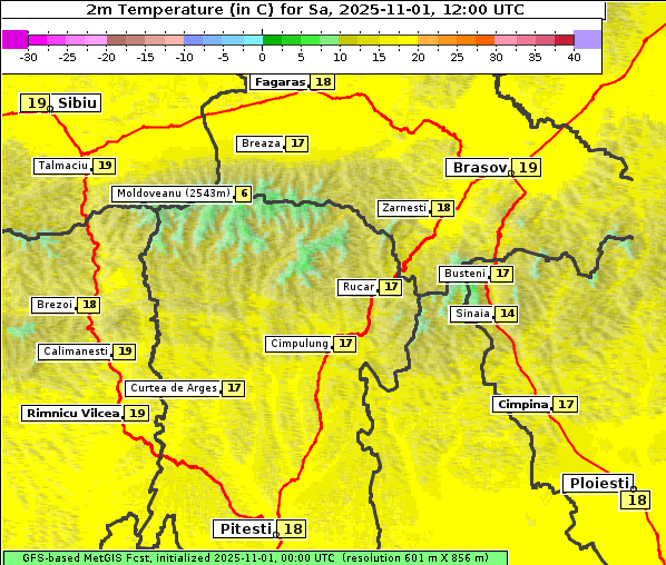 Temperatur, 1. 11. 2025