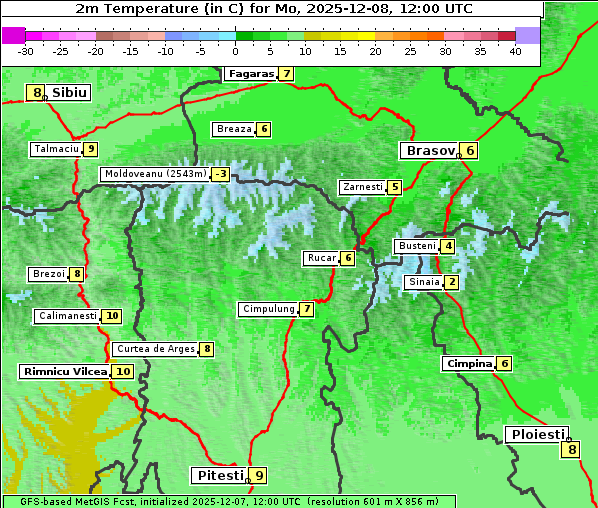 Temperatur, 8. 12. 2025