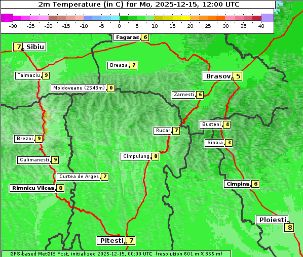 Temperatur, 15. 12. 2025