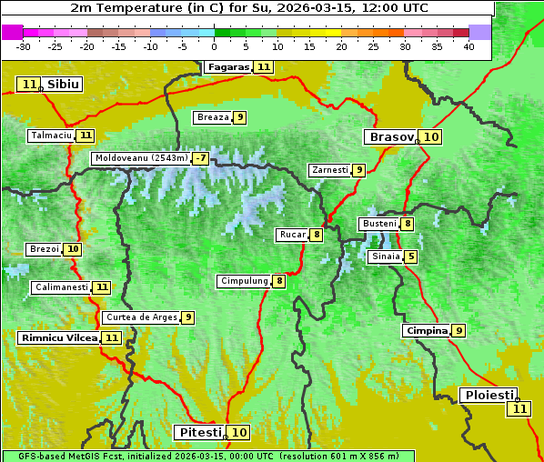 Temperatur, 15. 3. 2026
