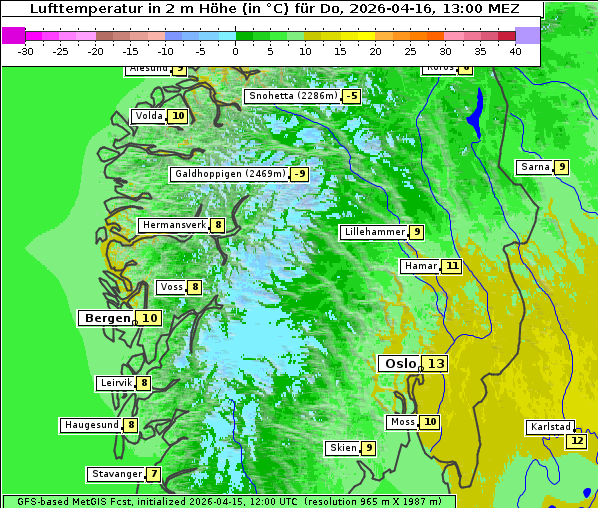 Temperatur, 16. 4. 2026